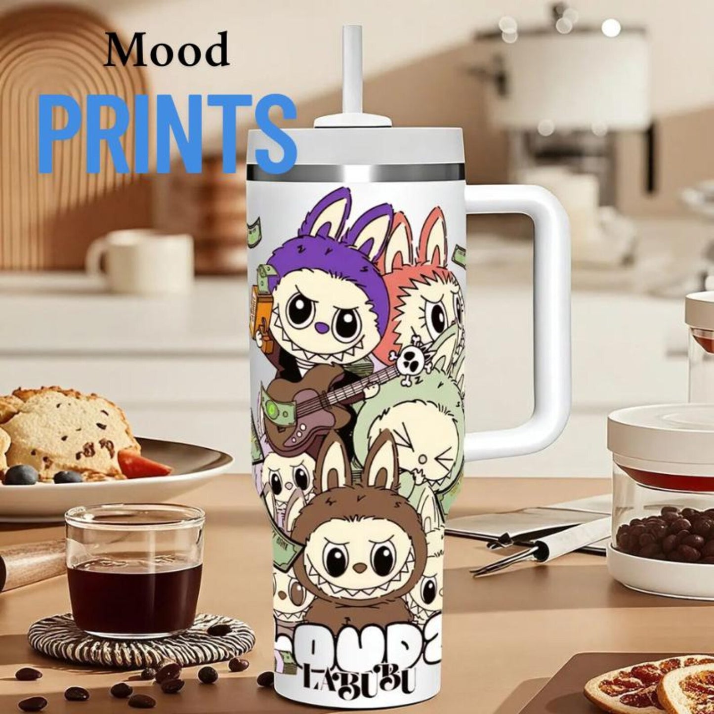 Tumblr Bottle Steel , Mood Prints, Labbubu,
